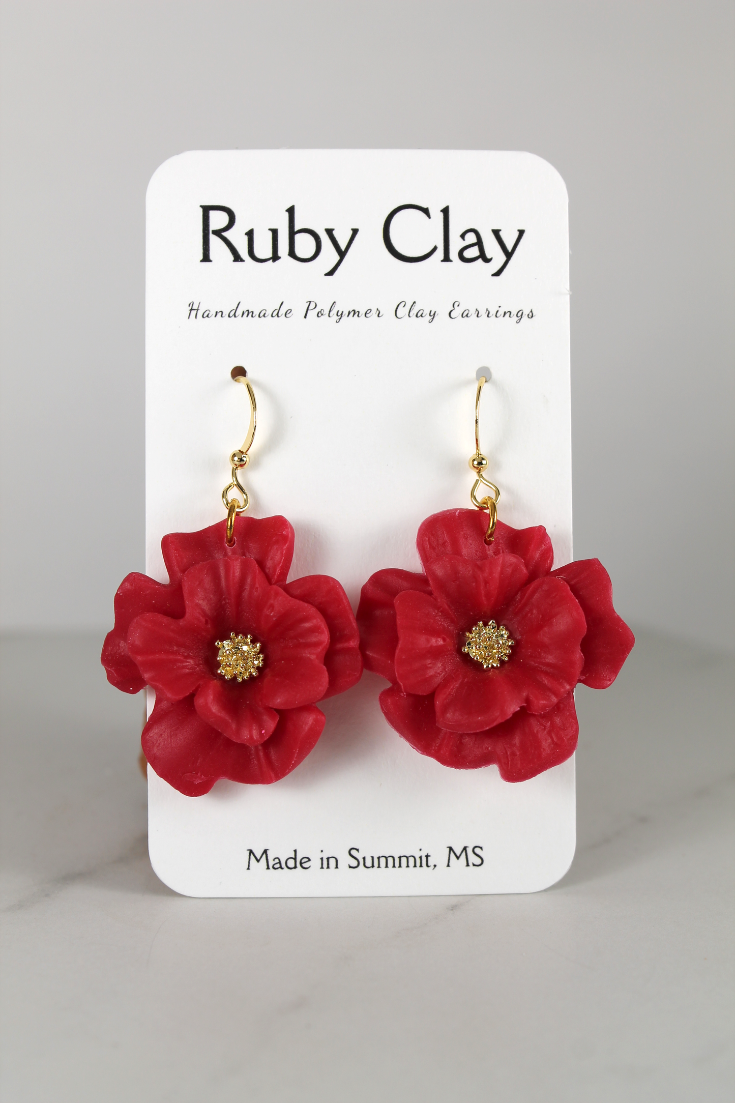 Red Flower Dangles