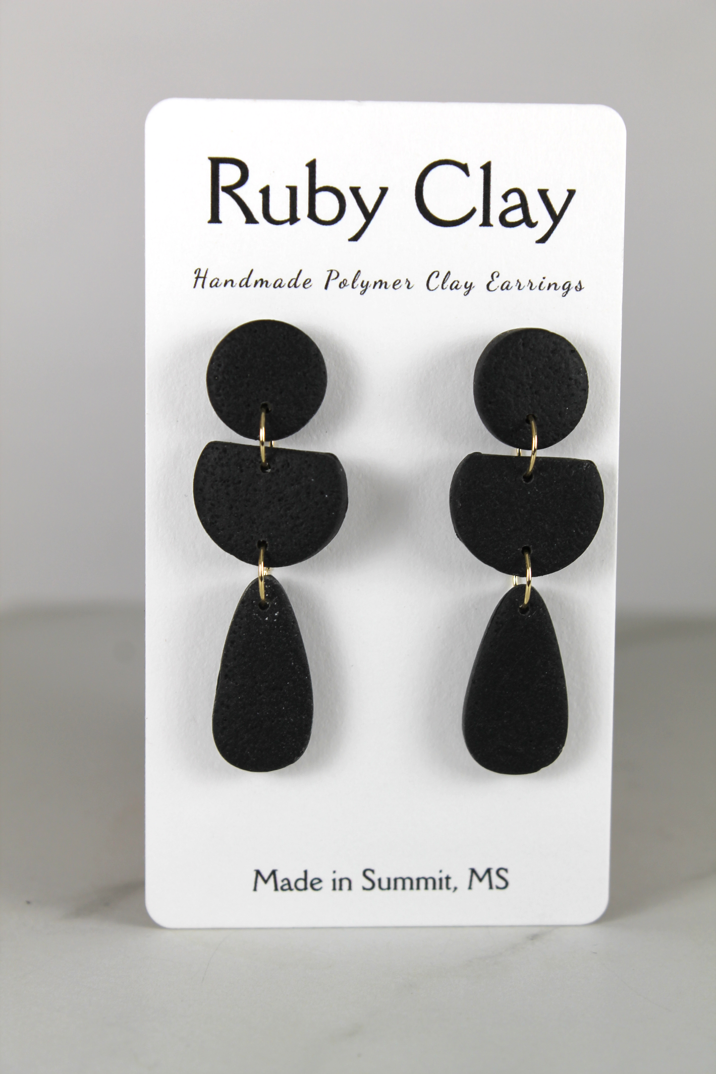 Textured Black Dangles