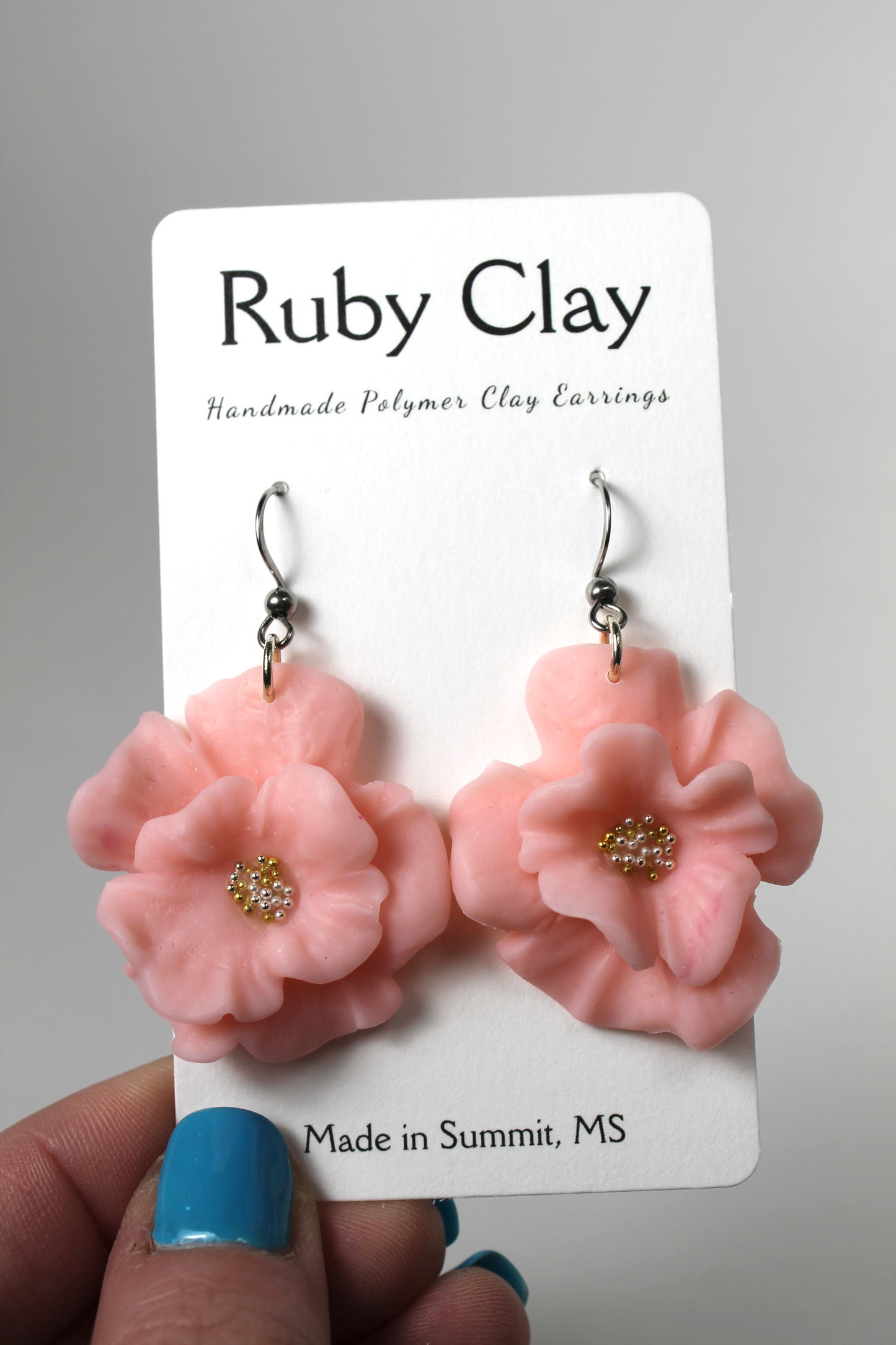 Light Pink Flower Dangles