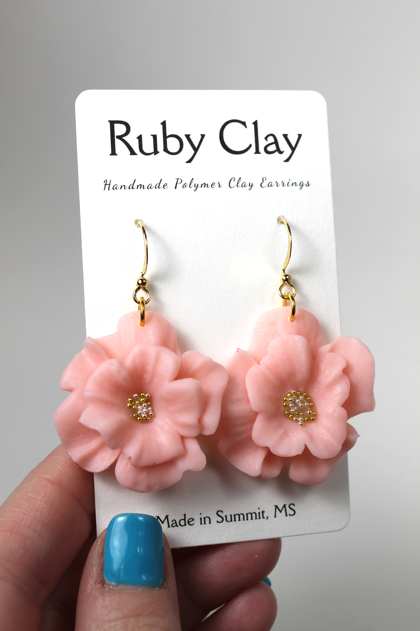 Light Pink Flower Dangles