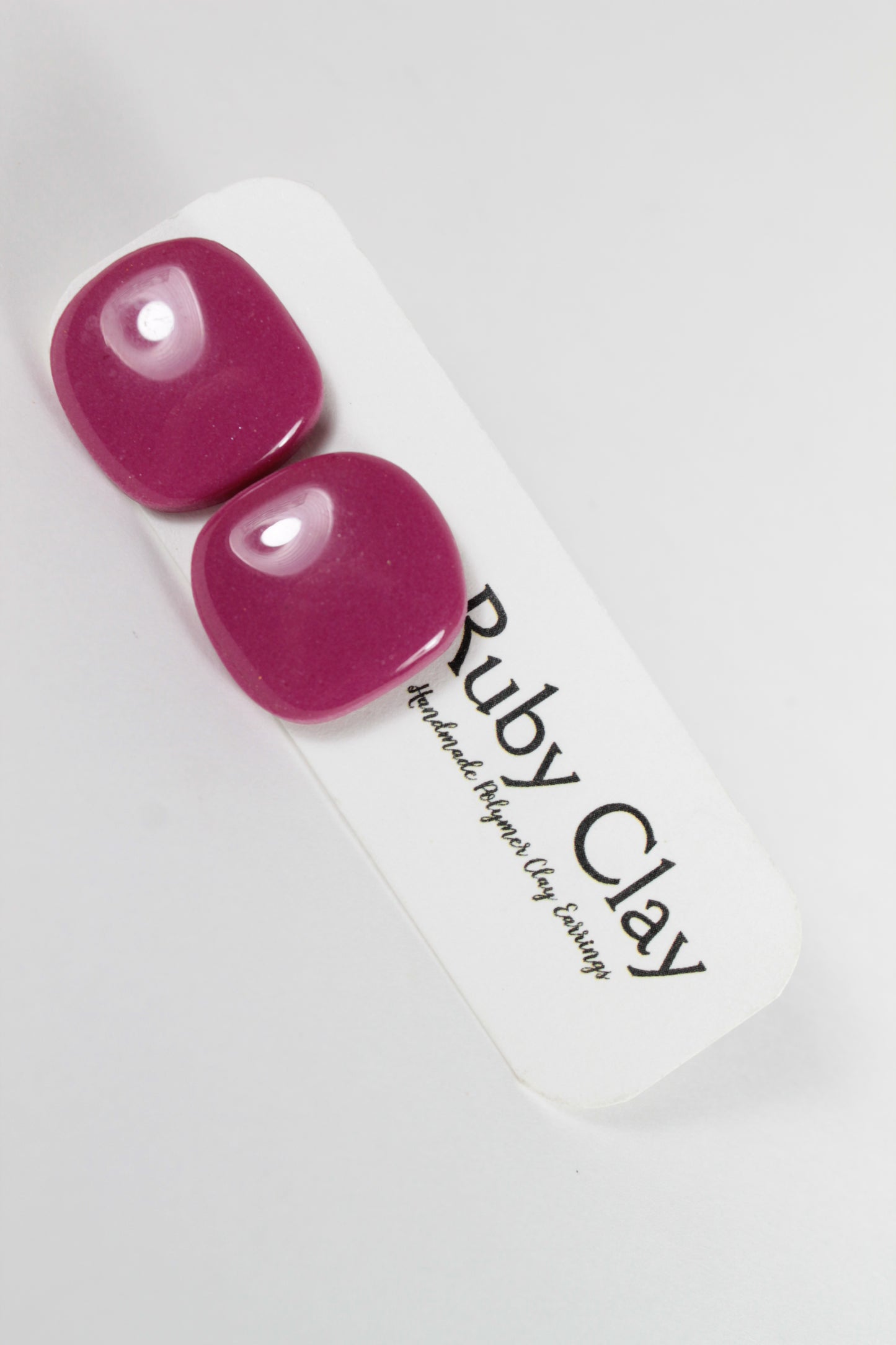 Magenta Statement Studs