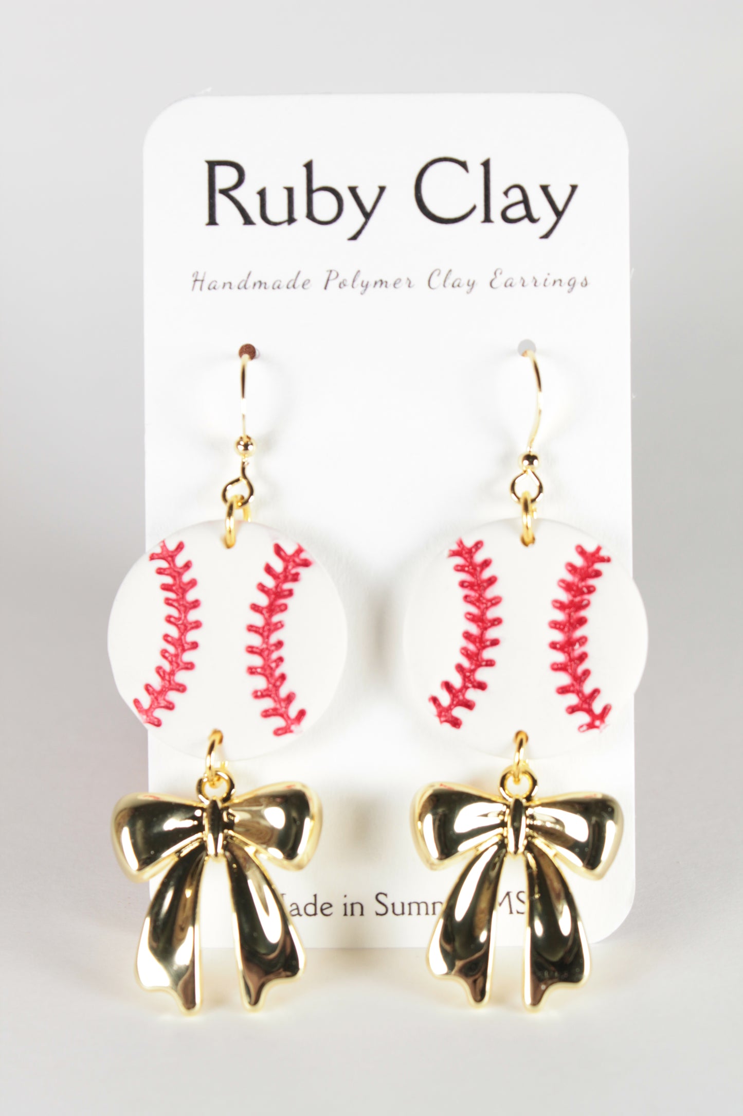 Baseball w/Gold Bow