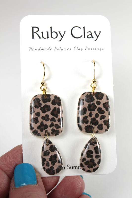 Carlie Leopard Dangles