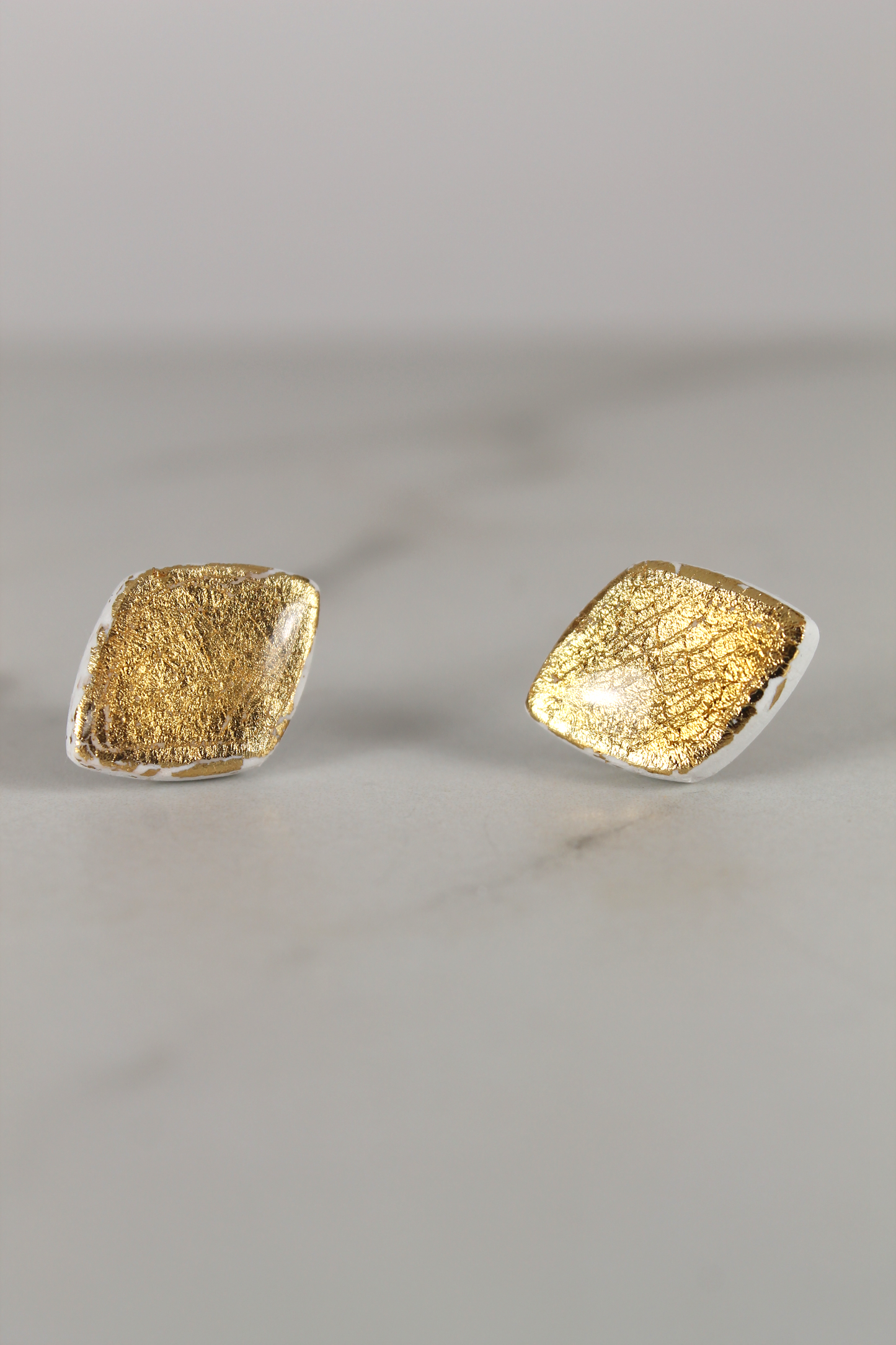 Gold Flake Diamond Studs