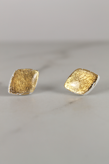 Gold Flake Diamond Studs