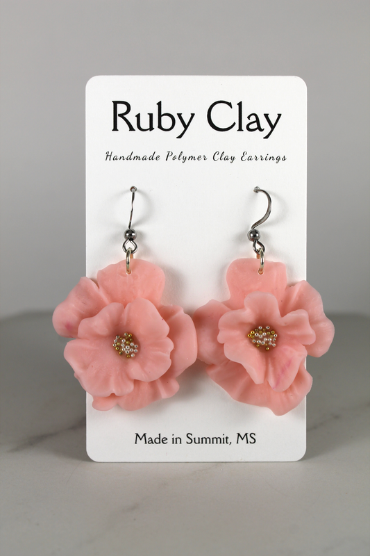 Light Pink Flower Dangles