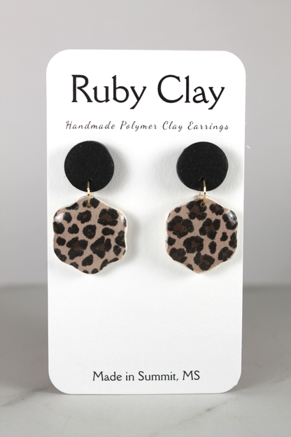 Hexagonal Leopard Dangles