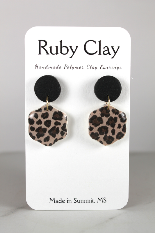 Hexagonal Leopard Dangles