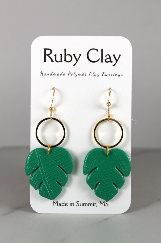 Leafy Circle Dangles