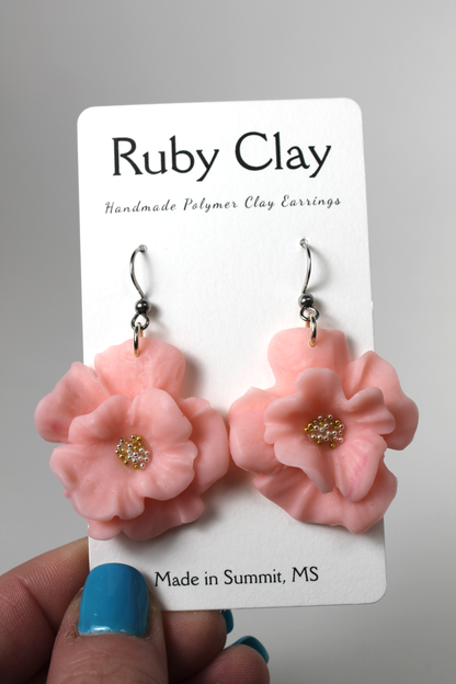 Light Pink Flower Dangles