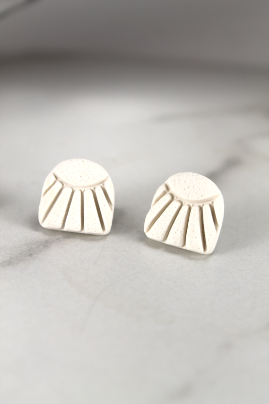 Cream Rays Studs