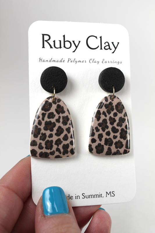 Leopard Dot Dangles