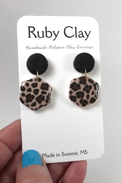 Hexagonal Leopard Dangles