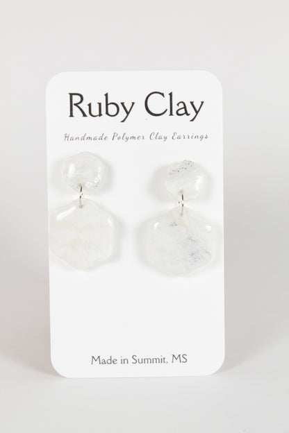 White Marble w/Silver Flake