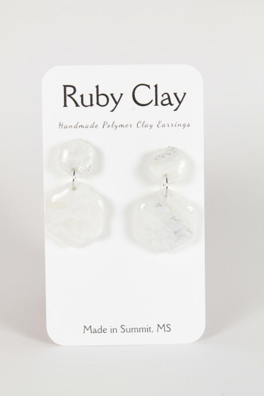 White Marble w/Silver Flake