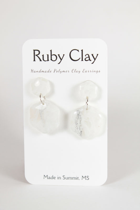 White Marble w/Silver Flake