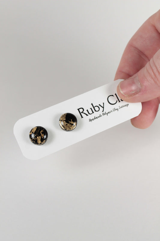 Black and Gold Studs (Large & Small)