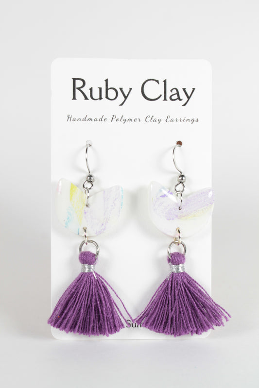 Purple Tassle Lucy Dangles