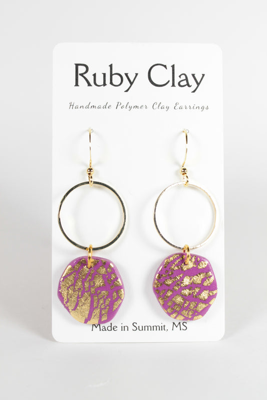 Magenta & Gold Dangles