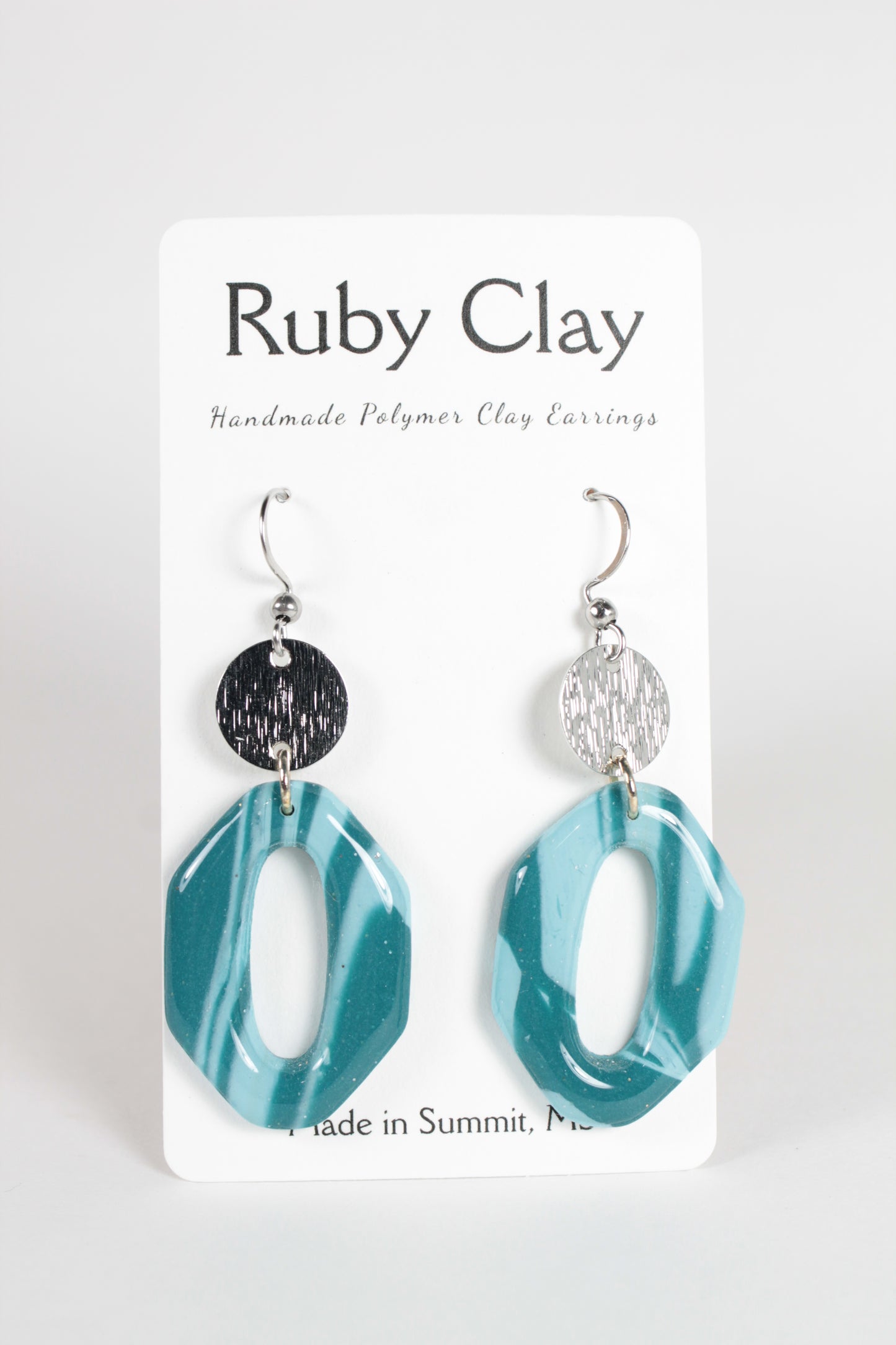 Glitter Blue Donut Dangles