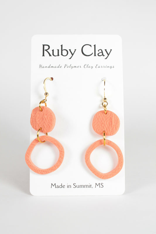 Textured Orange Dangles