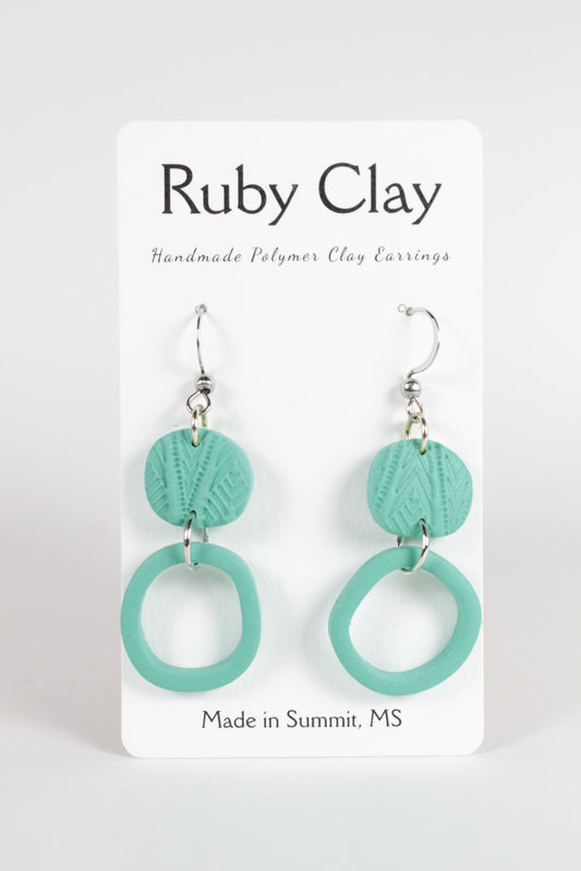 Textured Mint Green Dangles