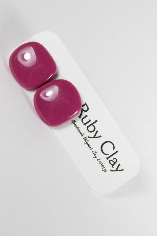 Magenta Statement Studs