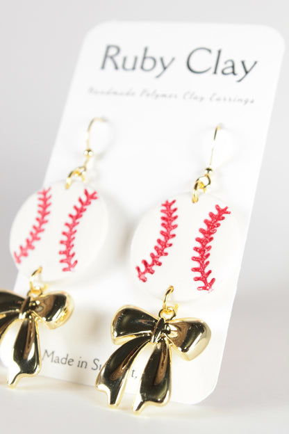 Baseball w/Gold Bow