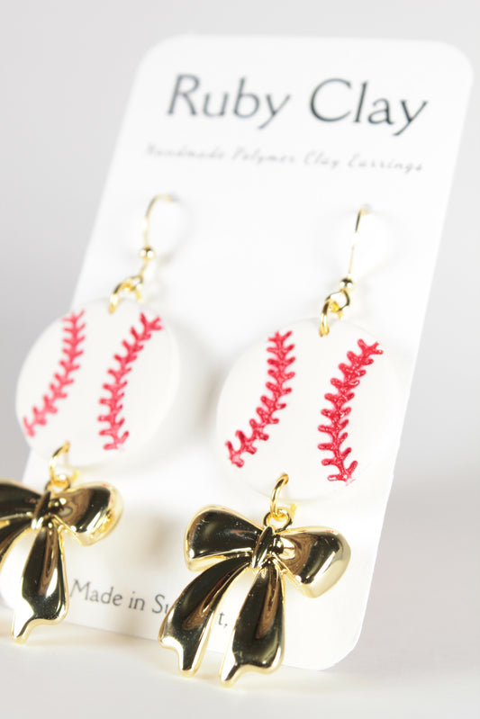 Baseball w/Gold Bow