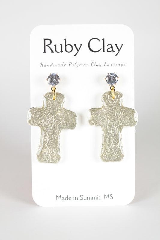 Champagne Gold Cross w/Diamond